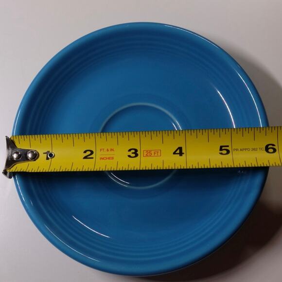 Fiesta Ware Peacock Blue Saucer Plate USA Homer Laughlin Replacement - Picture 4 of 4